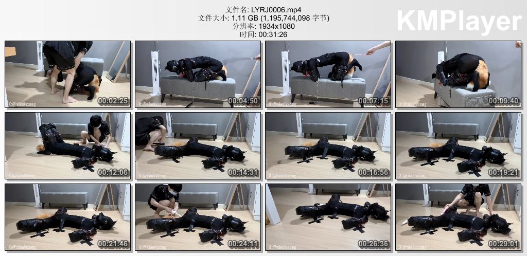 恋鱼日记0006_乖母狗小鱼的K9多项训练 第一部 SP拍子鞭打 大字型固定在地板上来个小pa.jpg
