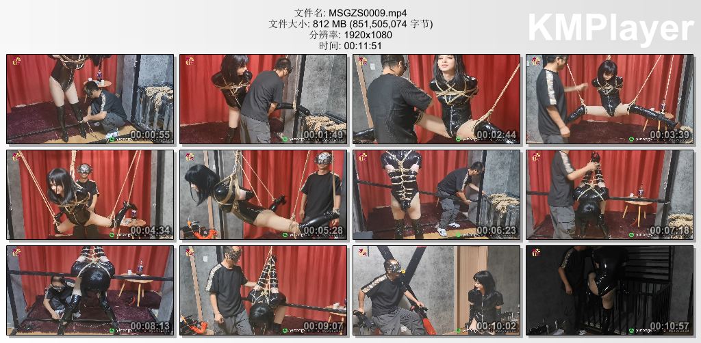 魔束工作室0009_伪娘会所体验记 第三部 皮衣伪娘的多功能龙门架体验 吊缚镣铐和笼子调教.jpg