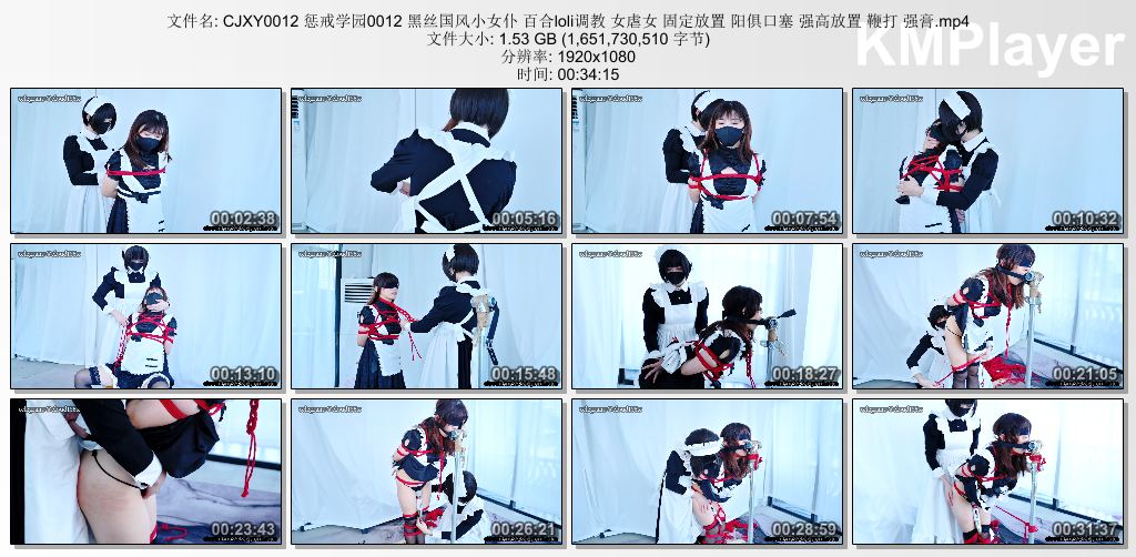 惩戒学园0012_黑丝国风小女仆的百合萝莉调教 yang具口塞固定放置 鞭打强G.jpg