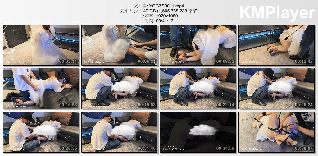 雨辰工作室0011_你的新娘我的奴 白丝婚纱粉高跟新娘K9母犬训练和SP强高羞辱.jpg